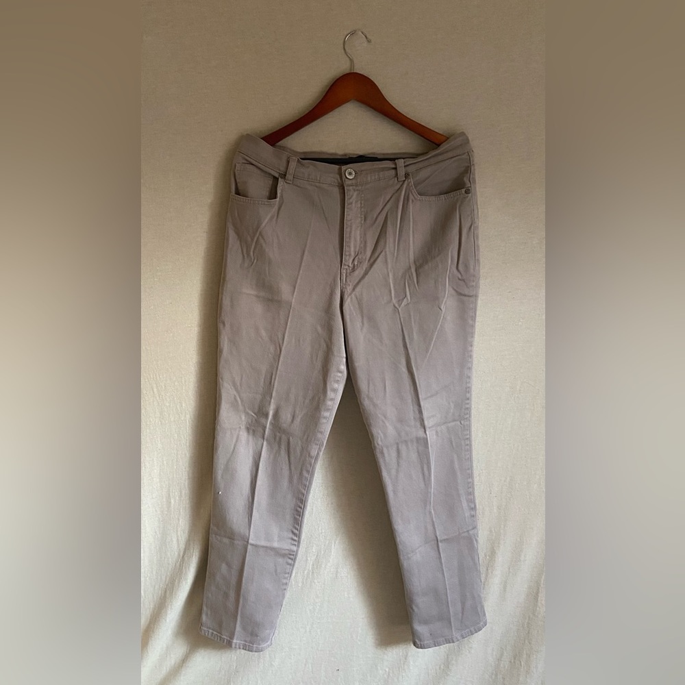 Taupe straight leg pants